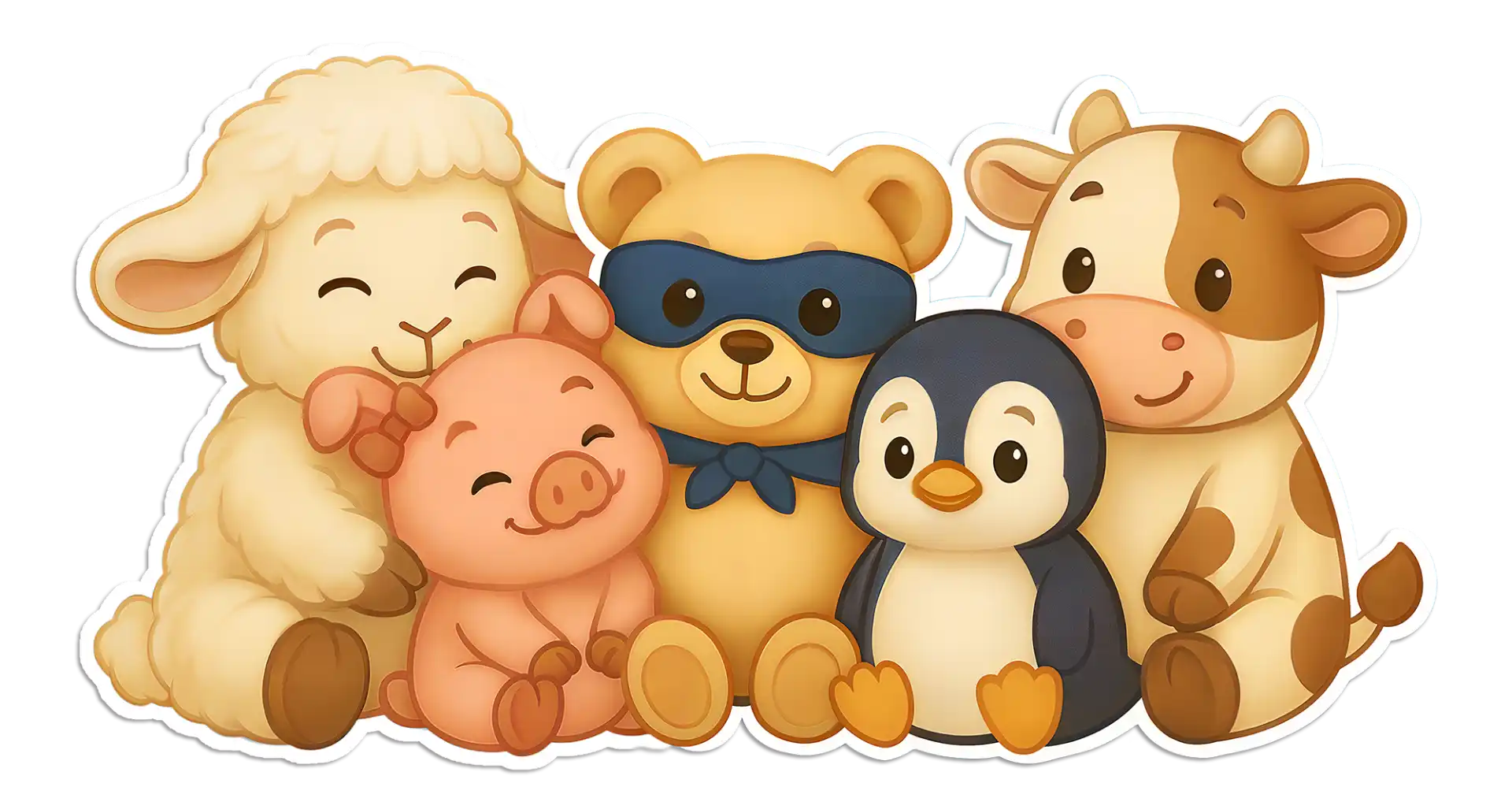 Illustratie knuffelfamilie