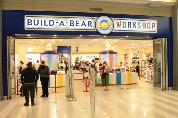 Een Build-a-bear Workshop in een Amerikaans winkelcentrum