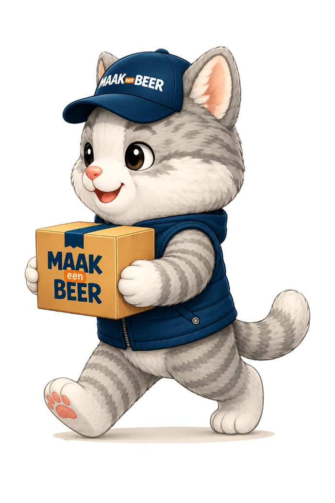 Illustratie kat als postbode