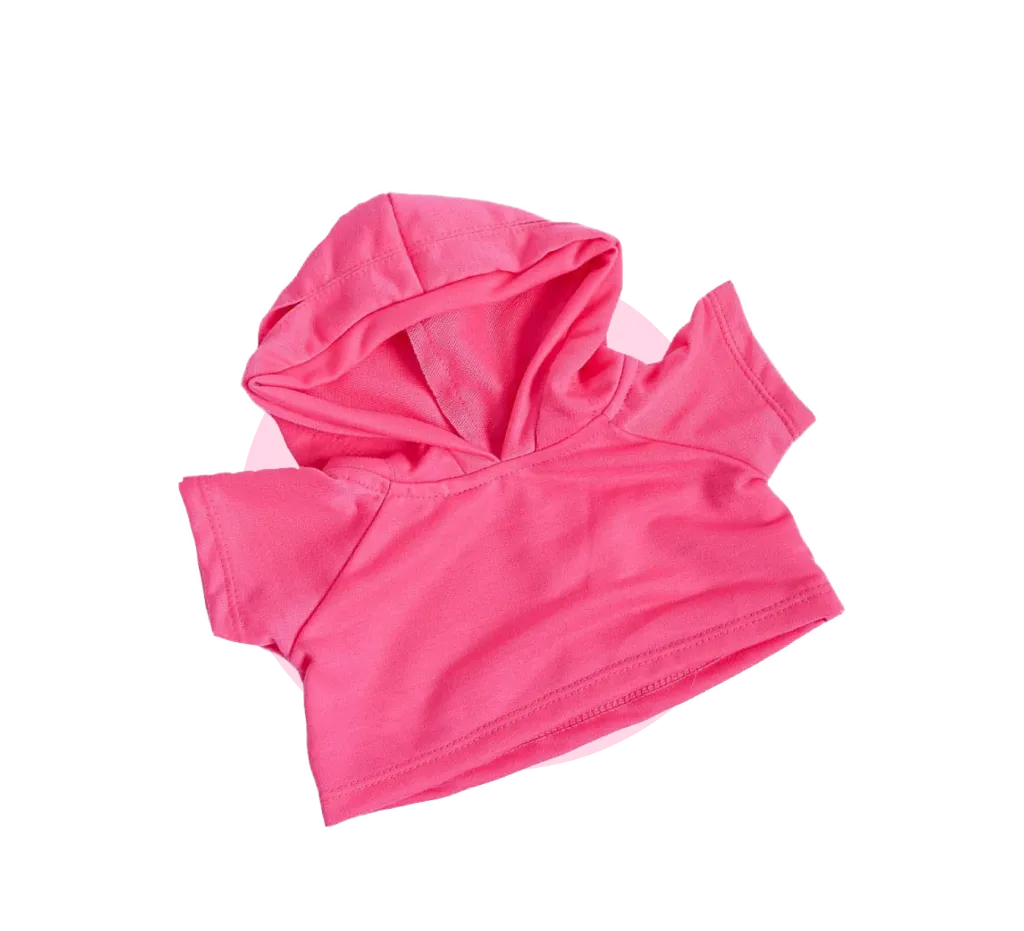 Roze_Hoodie_Back_to_School_outfit_eco_knuffel_build_a_bear_teddybeer_maakeenbeer.webp