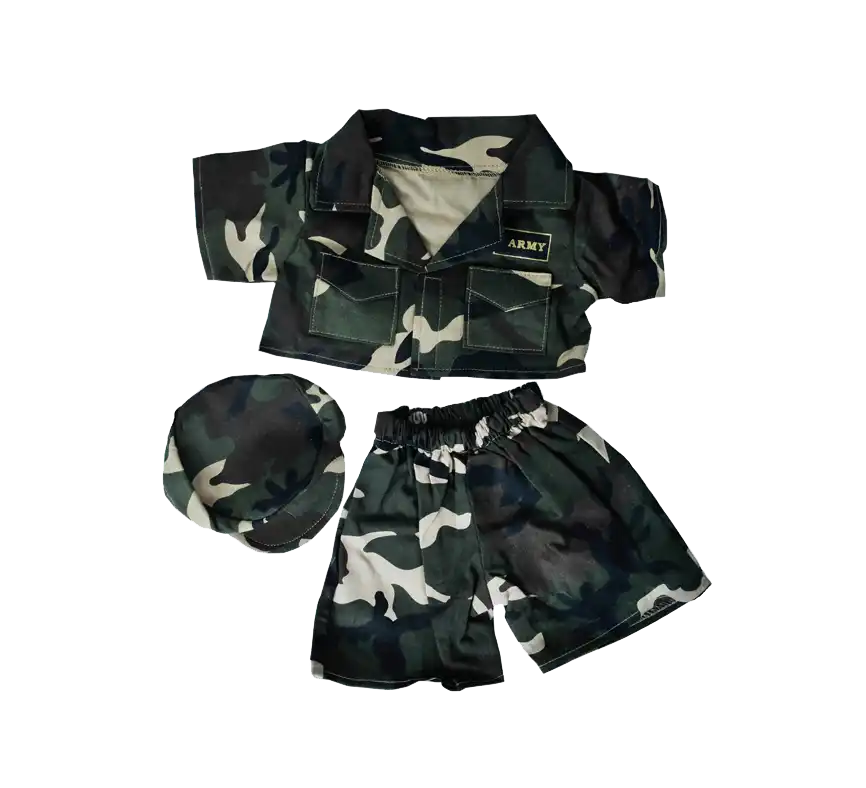 Leger militair outfit camouflage pak TeddyBeer maakeenbeer.be